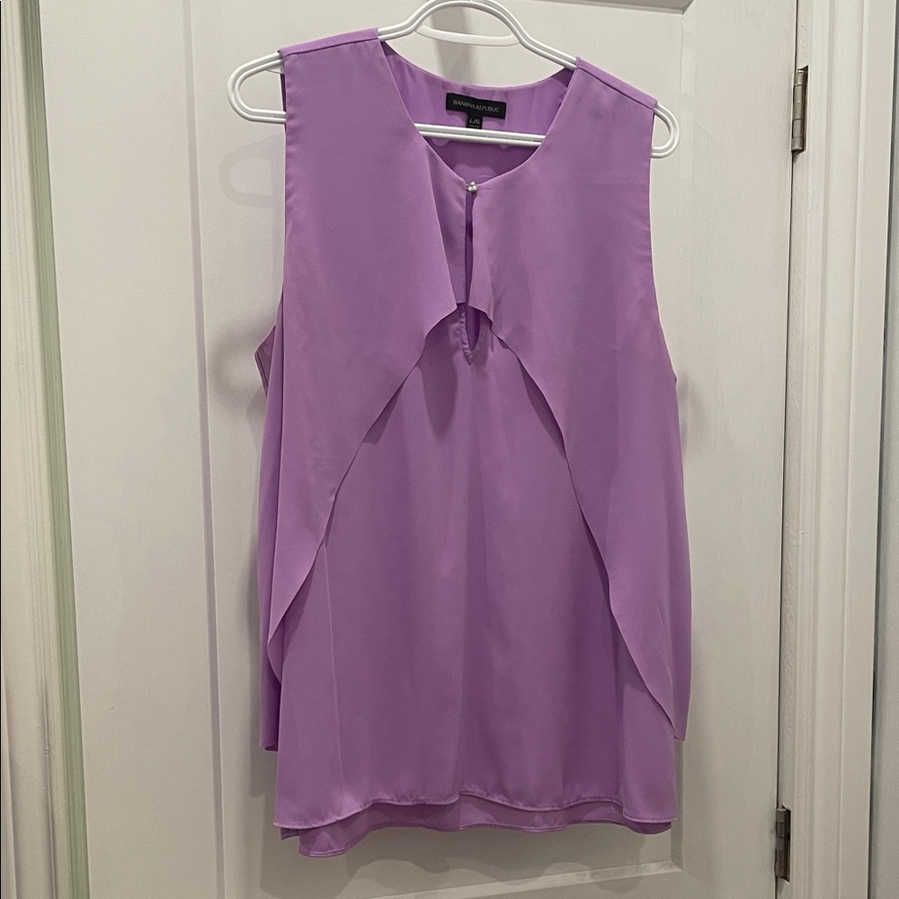 Banana Republic Lavender Purple Sleeveless Chiffon Blouse